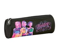 K-POP Demon Hunters - NEGRA - Estuche Redondo Escolar Infantil, Estuche Niño, Ideal para Niños de 5 a 14 Años, Cómodo y Versátil, Calidad y Resistencia, 20x7 cm