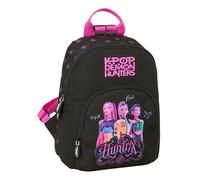 K-POP Demon Hunters - NEGRA - Mini Mochila para Uso Diario, Ideal para Niños de Diferentes Edades, Cómoda y Versátil, Calidad y Resistencia, 25x13x30 cm