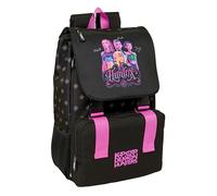 K-POP Demon Hunters - NEGRA - Mochila Infantil, Extensible, Fácil Limpieza, Ideal para Niños de Diferentes Edades, Cómoda y Versátil, Calidad y Resistencia, 28.5x15x41 cm