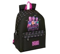 K-POP Demon Hunters - NEGRA - Mochila para Portátil 14.1", Ideal para Jóvenes de Diferentes Edades, Cómoda y Versátil, Calidad y Resistencia, 31x13x43 cm