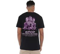 K-Pop Demon Hunters Purple Huntrix Huntr/X Billboard Poster (Back Print) Unisex T Shirt, Black, X-Large