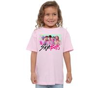 K-Pop Demon Hunters Saja Boys Photo Frame Kids T Shirt, White Camiseta, Rosa Claro, 7-8 años Unisex niños