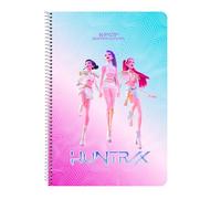 K-POP Demon Hunters - STATIONERY - Cuaderno, Libreta Folio 80 hojas Tapas Duras 1Diseño, Ideal para Niños de Diferentes Edades, Cómodo y Versátil, Resistencia, 21.5x1x31 cm