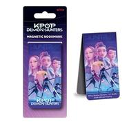 K-POP Demon Hunters (Trio) - Marcapáginas magnético, accesorio de papelería con licencia oficial, marcador de página plegable de doble cara, ideal para manga, diarios y notas de estudio