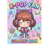K-Pop Fan Coloring Book: Cute & Trendy Illustrations of Chibi Idols, Lightsticks, and Music Aesthetics for Kids, Teens, and Girly Girls