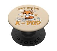 K Pop Fox Lindo Animal con Auriculares Teen Girl - Pop Coreano PopSockets PopGrip Adhesivo