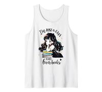 K-Pop Girl Loves Books Camiseta sin Mangas