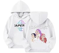 K pop Huntr/X Sudadera con capucha de moda Y2K Sudadera para Unisex Niños Anime Estampado Casual Huntrix Demon Hunter Sudadera con Capucha para Niños Niñas Fans K-Pop Streetwear Sudaderas con