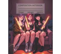 K-Pop Idol Backstage Composition Notebook: A Cute Anime Style Journal for K-Pop Stans Showing Three Idols Relaxing in the Green Room