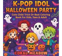 K-Pop Idol Halloween Party: Cute Chibi Trick Or-Beat Coloring Book For Kids, Teen & Adult. (K-POP Creation Hub)