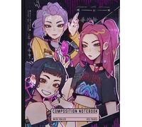 K-Pop Idol Vibes Notebook: Stylish Anime Girl Group Journal with Electric Pop Style: A Wide Ruled Composition Book for Teens, Students, Girls, and Music Fans