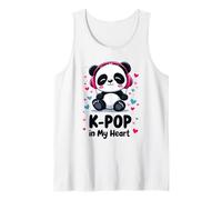 K-pop In My Heart Sweet Panda Música Coreana Corea Del Sur Camiseta sin Mangas