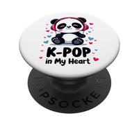 K-pop In My Heart Sweet Panda Música Coreana Corea Del Sur PopSockets PopGrip Adhesivo