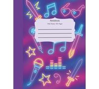 K-Pop Inspired Icons Composition Notebook: Wide Ruled, 100 Pages, 7.5 x 9.25 Inches: Perfect for School, Journaling, or Creative Writing | Fun K-Pop Design for Everyone