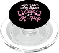 K-Pop Just A Girl Who Loves K-Pop Cat Coreana K-Pop Music PopSockets PopGrip para MagSafe