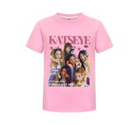 K-POP KATSEYE - Camiseta de manga corta con diseño de álbum de música para niñas, de 6 a 13 años, rosa, 12-13 Años