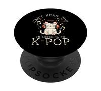 K-Pop Lindo Gato Kawaii Divertido Música Pop Coreana PopSockets PopGrip Intercambiable
