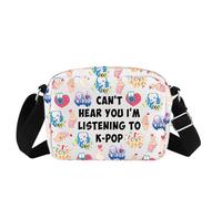 K-pop Music Lover Gift Can't Hear You I'm Listening To K-pop Crossbody Bag Kpop Thrmed Shoulder Bag Kpop Fans Gift, K-pop Hcb Reino Unido