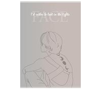 K-pop Notebook Face: Jimin, LineArt 6 x 9 inch, 80 Pages, Lined