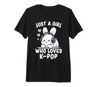 K-Pop | Solo una Chica a la Que le Encanta el K-Pop | Lindas Chicas K-Pop de Kawaii Camiseta Premium