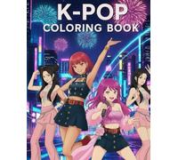 K-Pop Style Coloring Book for Kids: Cute Idol-Inspired Characters, Music, Fashion and Fun | Ages 4-8 (Blue&Green Coloring)