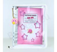 K-Pop Supply - Photocard Binder A5 + Keychain Bak Bak (6 Ring Deco Pocket) - Eco Friendly Keyring Ver.