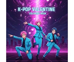 K-Pop Valentine Coloring Book: Girls & Boys, Fashion, Music & Dance, A Fun and Charming Coloring Adventure for Kids & Adults Who Love K-Pop