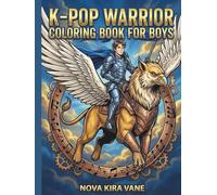K-POP WARRIOR COLORING BOOK FOR BOYS: Dynamic Male Performers with Swords, Tactical Armor, and Microphones in Epic Battle Scenes