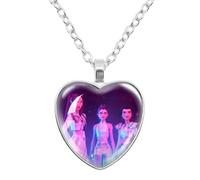 K-Pops Demons Hunters Collar Hun-Trix RU Mi sa Ja Boys de Rpy Ti Ger Dibujos Animados Collar K-Pop D-Demon H-Hunters Merch Heart Colgantes Collares Accesorios para Los Fans, Las Mujeres, Las Niñas