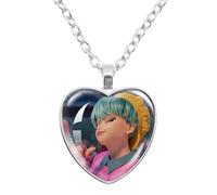 K-Pops Demons Hunters Collar Hun-Trix RU Mi sa Ja Boys de Rpy Ti Ger Dibujos Animados Collar K-Pop D-Demon H-Hunters Merch Heart Colgantes Collares Accesorios para Los Fans, Las Mujeres, Las Niñas