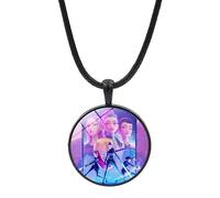 K-Pops Demons Hunters Collar Hun-Trix ru mi sa Ja Boys de Rpy Ti Ger Dibujos Animados Collar K-Pop D-Demon H-Hunters Merch Circular Colgantes Collares Accesorios para Los Fans, Las Mujeres, Gema