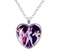 K-Pops Demons Hunters Collar Hun-Trix RU Mi sa Ja Boys de Rpy Ti Ger Dibujos Animados Collar K-Pop D-Demon H-Hunters Merch Heart Colgantes Collares Accesorios para Los Fans, Las Mujeres, Las Niñas