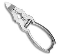 K-Pro Alicate uñas pies doble palanca inox 15,5 cm uñas gruesas duras | Corta uñas duras de los pies con doble palanca, filo curvo y muelle suave para una pedicura precisa y controlada