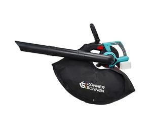 K&S Könner&Söhnen Aspirador de jardín sin cable con función de trituración de hojas KS LBV-40V, tensión nominal 40 (20+20) V, velocidad de ralentí 1630 rpm, volumen de la bolsa aspiradora 45 l, 4 velo