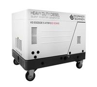 K&S Könner&Söhnen KS 6500iDE S ATSR Diesel Inverter Generador 6,5 kW, generador de corriente con carcasa de aislamiento acústico, generador de emergencia inverter con arranque eléctrico, posibilidad