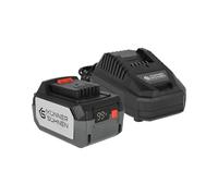 K&S Könner&Söhnen Set Cargador para batería de ion de litio KS C45A + batería de ion de litio 20 V KS 20 V4-1, cargador de batería, voltaje nominal de salida 21,5 V, corriente de salida nominal 4,5 A