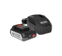 K&S Könner&Söhnen Set de cargador para Li-Ion Aku KS C24A + batería de ion de litio de 20 V KS 20 V2-1, cargador, tensión nominal de salida 21,5 V, corriente de salida nominal 2,4 A, batería de iones