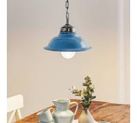 K.S. Verlichting PORTO Fino lámpara colgante retro azul
