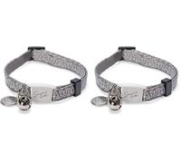 K Simons Cat Collar Gato, Gris 20-30 CM X 10 MM (Paquete de 2)
