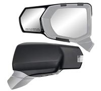 K Source Snap & Zap - Par de espejos de remolque personalizados para Cadillac Escalade, Chevrolet Suburban/Tahoe, GMC Yukon, color negro
