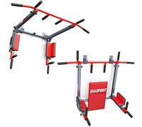 K-Sport: Barra de Dominadas + Dip Station Para Montaje en Pared I Estación de Fuerza con Barra de Dominadas y Barra de Dip