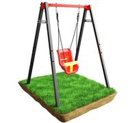 K-Sport: Columpio Infantil para el jardín con Columpio para BEBÉ I Estructura cargable hasta 150 kg I Estable y Seguro I Estructura Resistente a la Intemperie I Incl. fijación al Suelo I Made in EU I