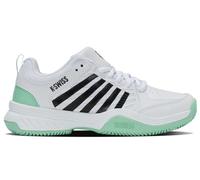 K-Swiss Court Express 2 Clay, Zapatos de Tenis Mujer, Blanco Neón Menta Negro, 43 EU