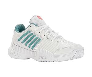 K-Swiss Court Express Omni, Tenis Niñas, Flor Blanca del Desierto Azul del Nilo, 29.5 EU