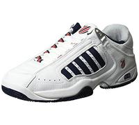 K-Swiss Defier Rs - Zapatillas de tenis Hombre, color blanco - white (white/dressblue/fieryred 164), talla 44 EU