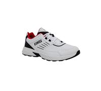 K-Swiss Fario LTH - Tenis para Hombre, Color Blanco, Negro y Rojo, Talla 9.5, Blanco Negro Marte Rojo, 44 EU