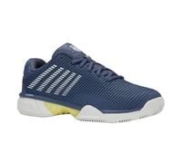 K-Swiss Hypercourt Express 2 Clay, Zapatos de Tenis Hombre, Vintage Indigo Blanc De Blanc Verde Luminario, 47 EU