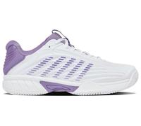 K-Swiss Hypercourt Express 3 Clay Tennis Shoe, White/Purple Haze/Lunar Rock, 39.5 EU