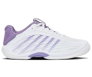 K-Swiss Hypercourt Express 3 - Zapatillas de Tenis para Mujer, Color Blanco/Morado/Falda Lunar, Talla 42 EU