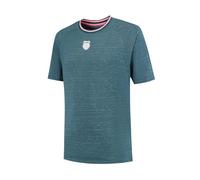 K-Swiss Hombres Camiseta De Manga Corta Hypercourt tee Melange 3 Color Petróleo S